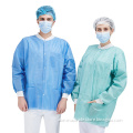 Factory directly supply dental lab gown disposable PP SMS scrub suit set non woven lab coat cheap price